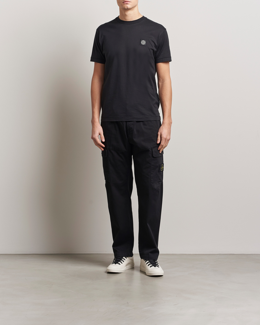 Hombres | Camisetas | Stone Island | Garment Dyed Cotton Jersey T-Shirt Black