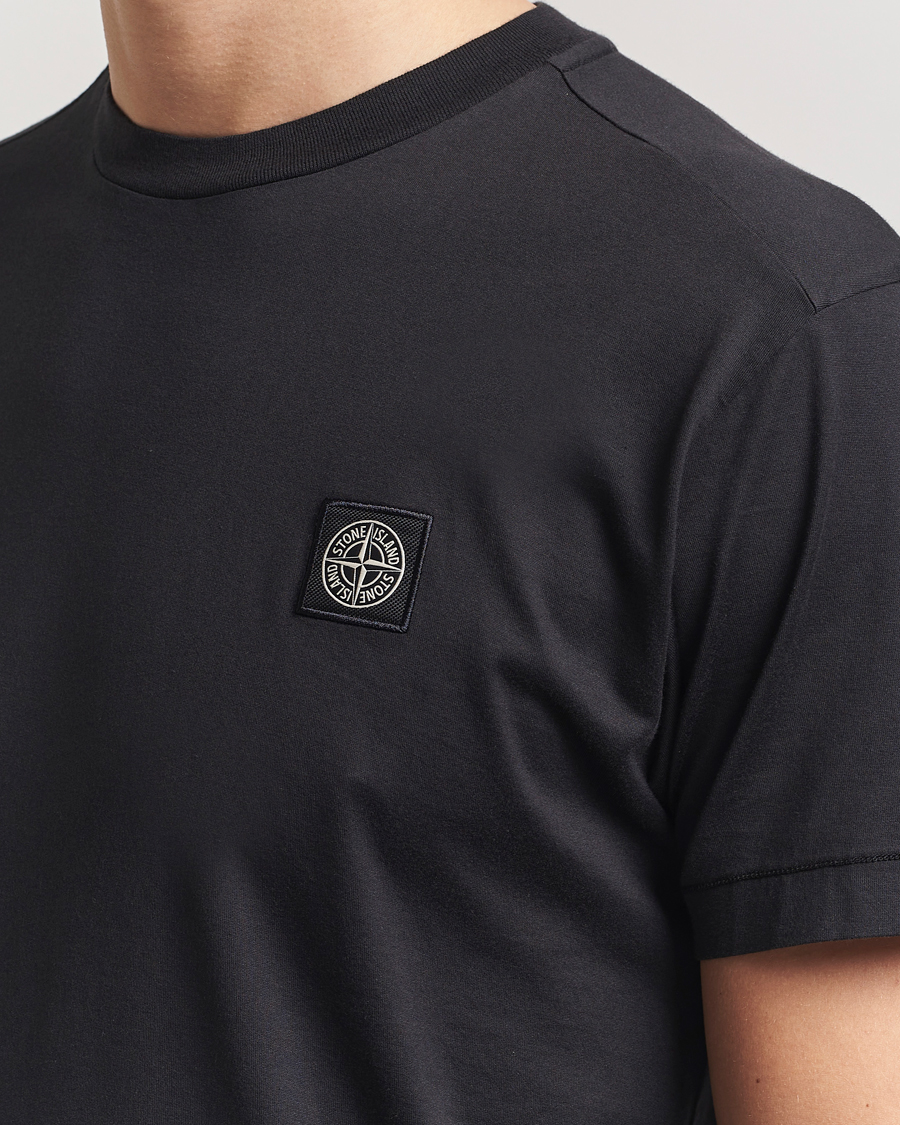 Hombres | Camisetas | Stone Island | Garment Dyed Cotton Jersey T-Shirt Black