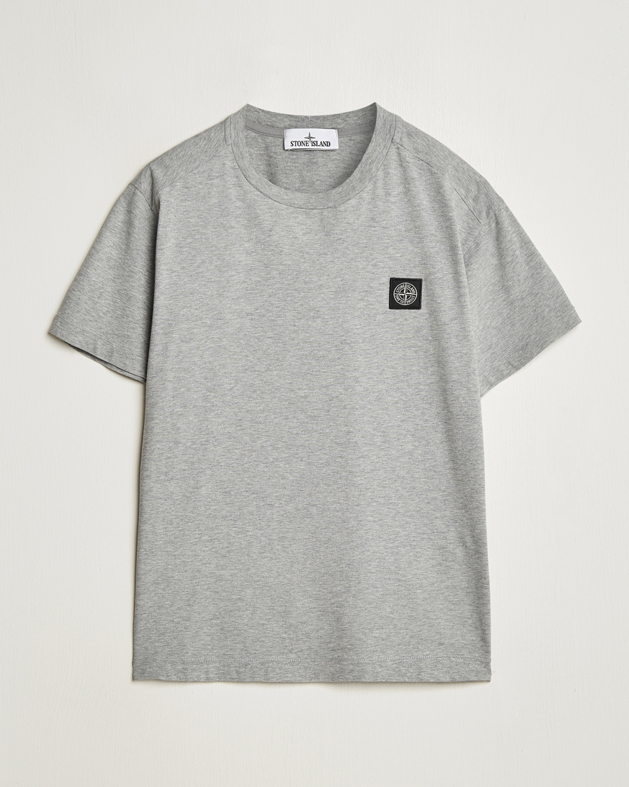 Hombres | Camisetas | Stone Island | Garment Dyed Cotton Jersey T-Shirt Melange Grey