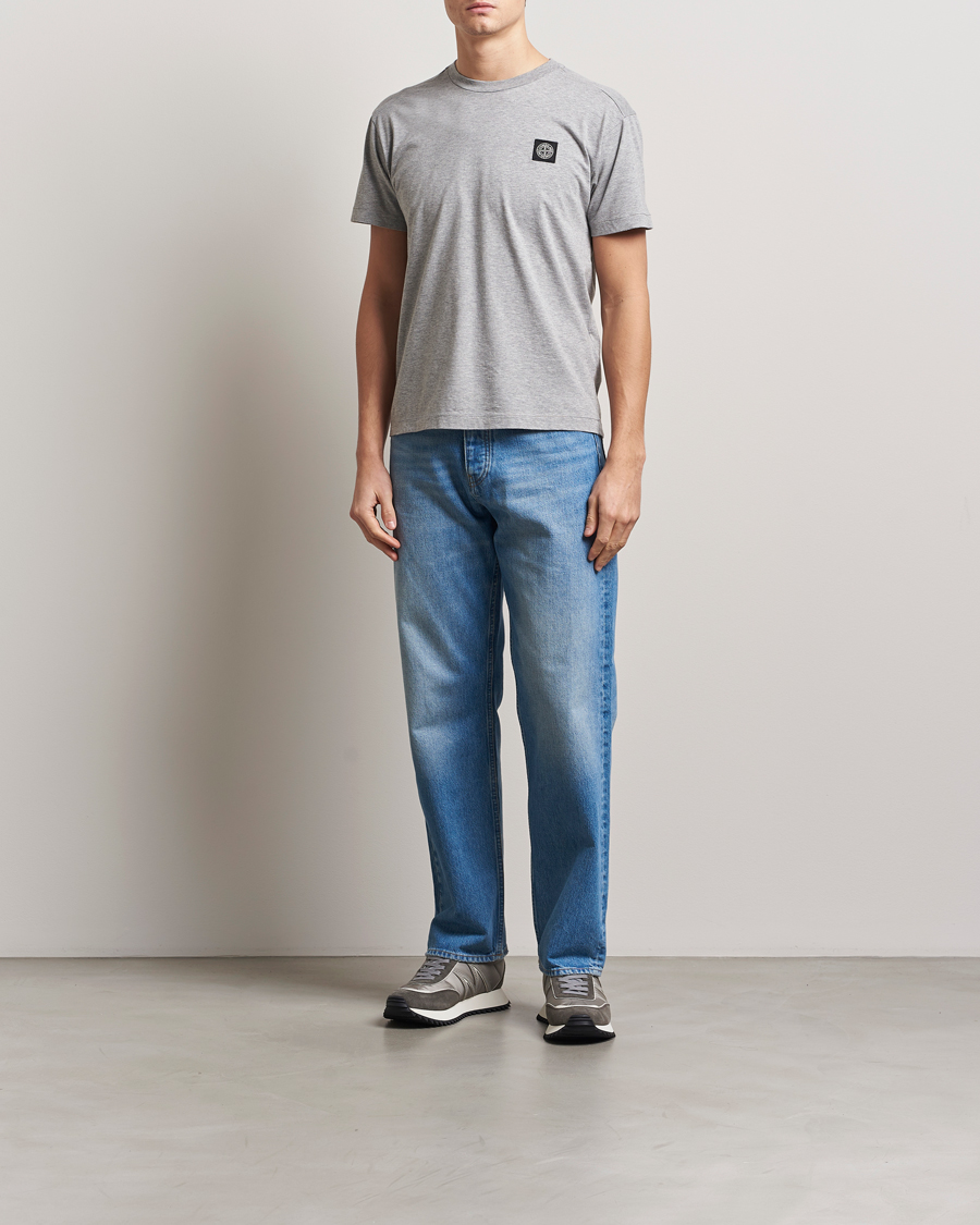 Hombres | Camisetas | Stone Island | Garment Dyed Cotton Jersey T-Shirt Melange Grey