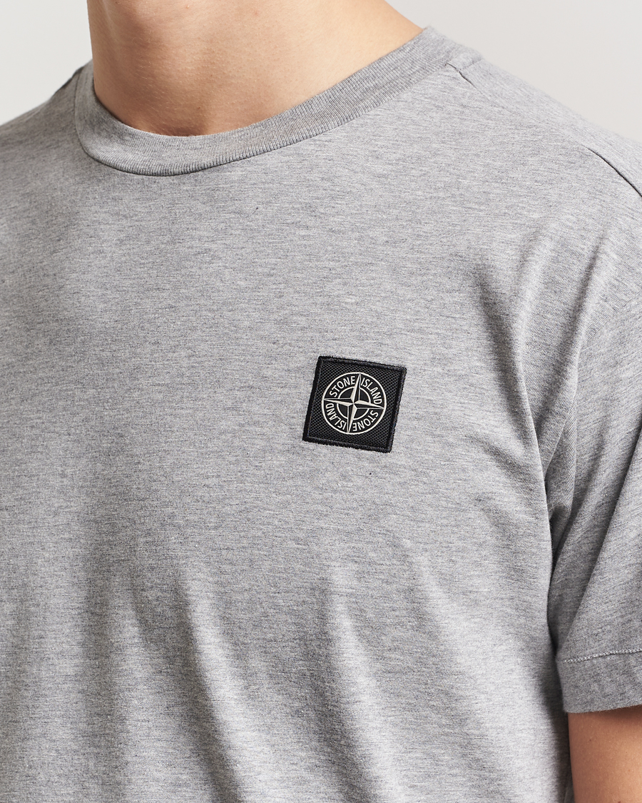 Hombres | Camisetas | Stone Island | Garment Dyed Cotton Jersey T-Shirt Melange Grey