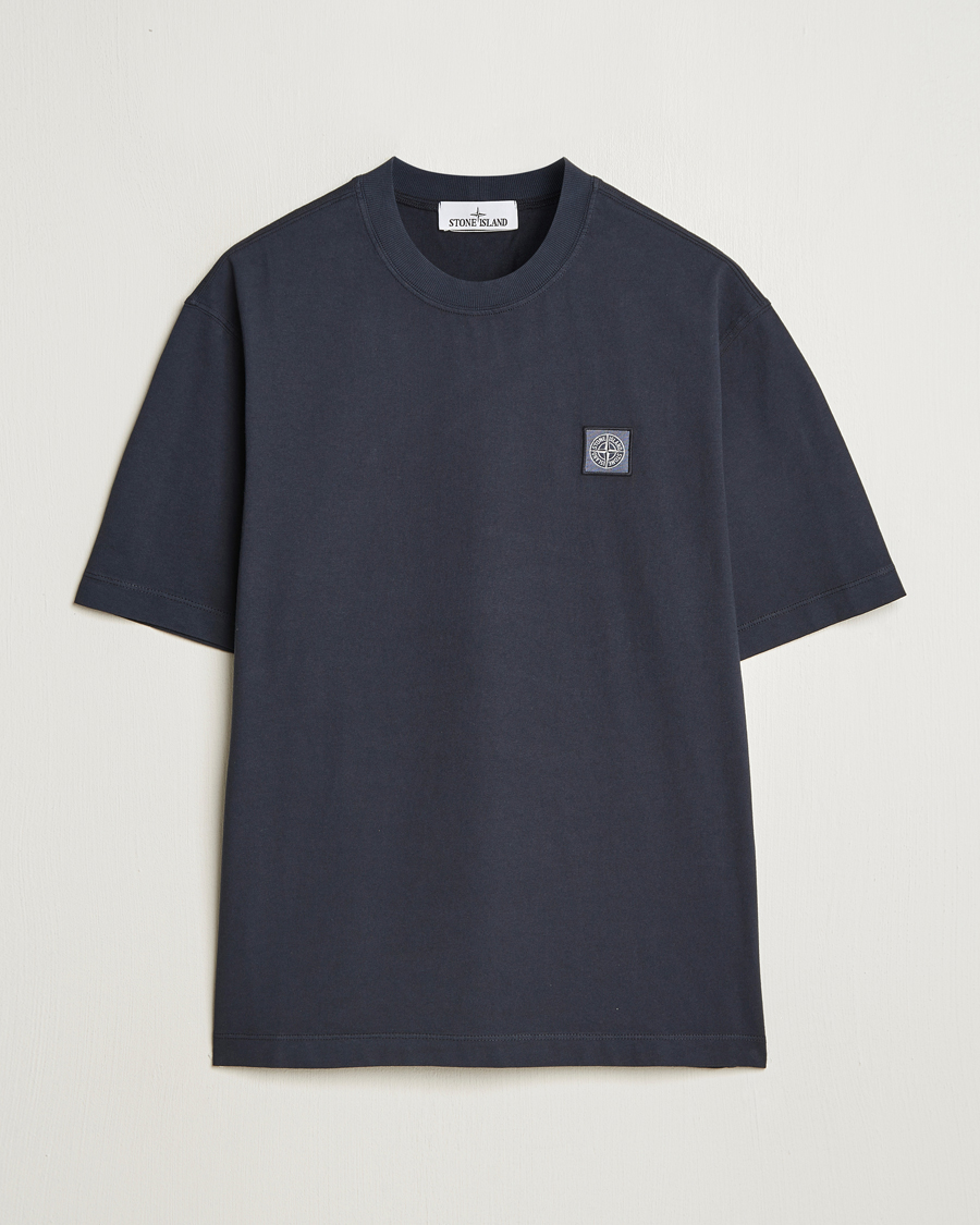 Hombres | Camisetas | Stone Island | Combed Organic Cotton T-Shirt Navy Blue