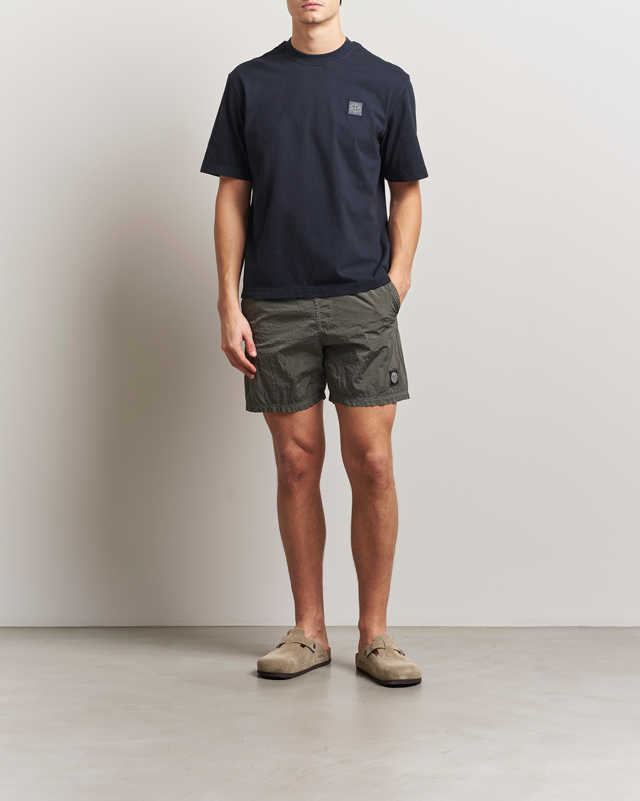Hombres | Camisetas | Stone Island | Combed Organic Cotton T-Shirt Navy Blue