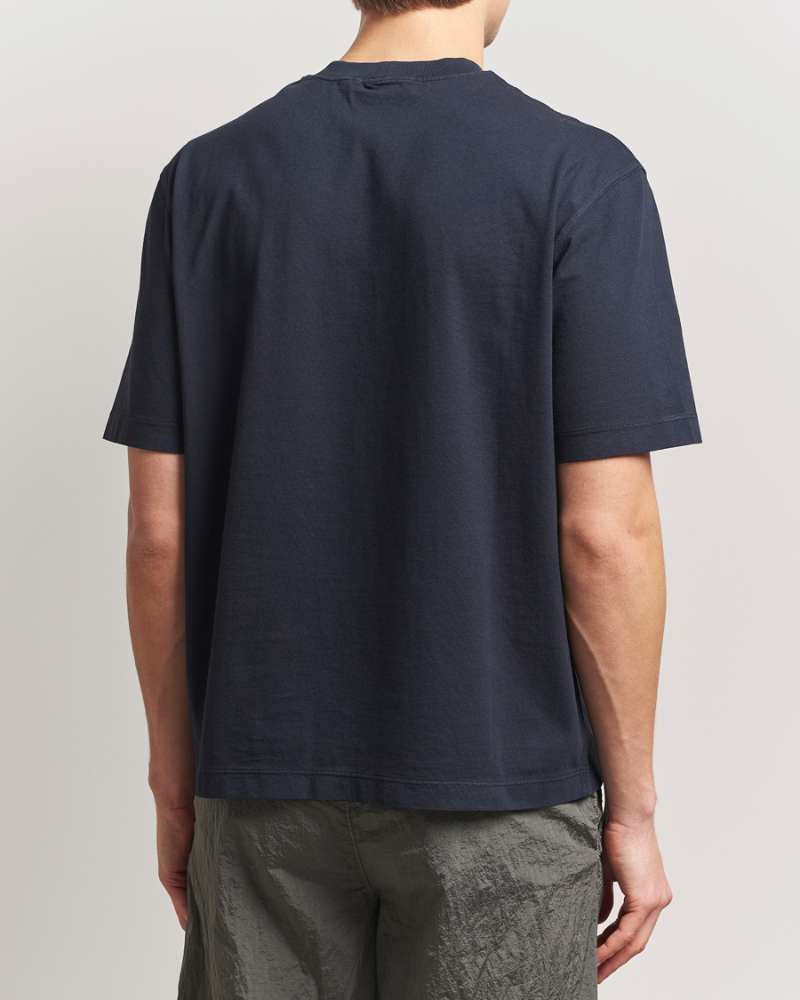 Hombres | Camisetas | Stone Island | Combed Organic Cotton T-Shirt Navy Blue