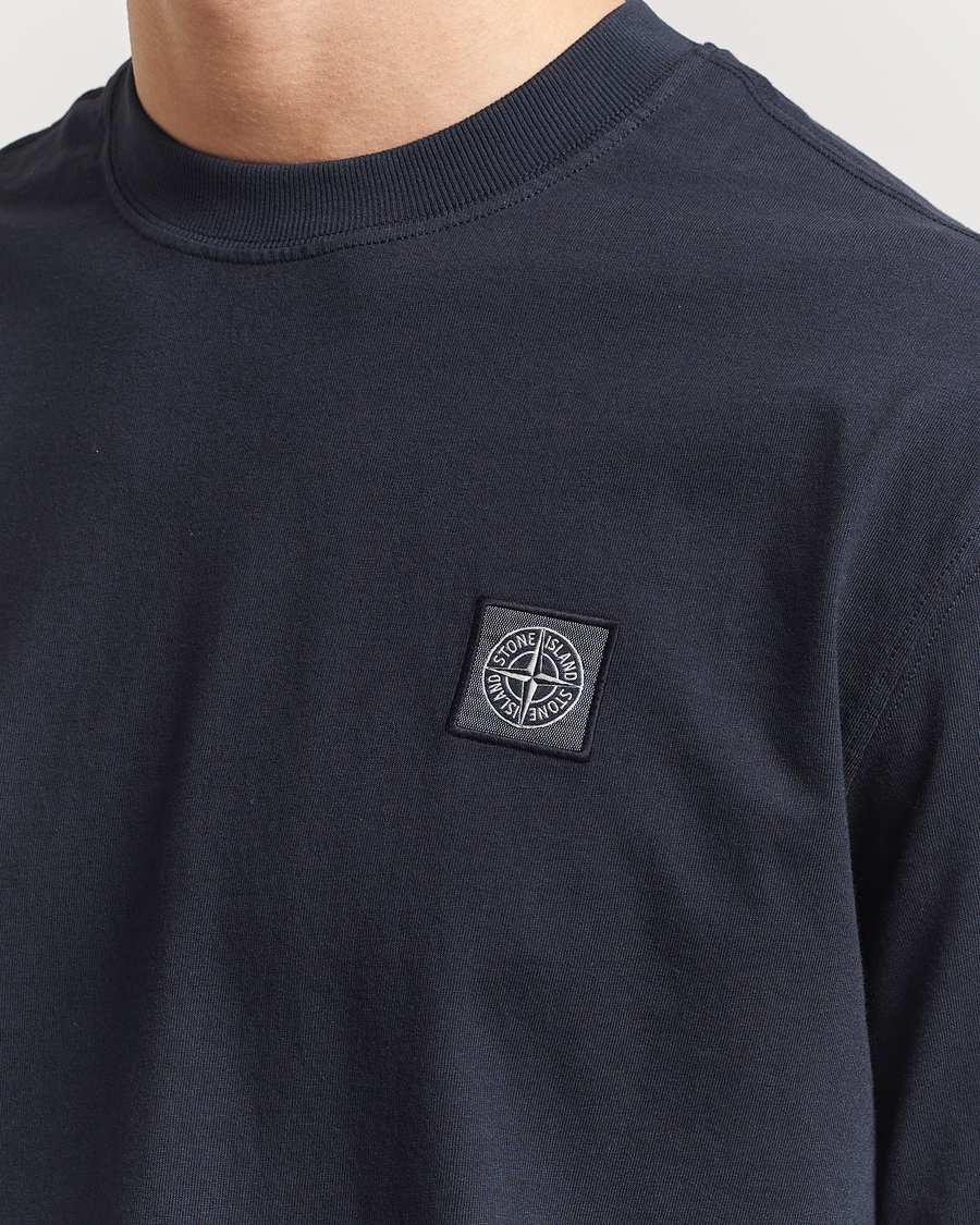 Hombres | Camisetas | Stone Island | Combed Organic Cotton T-Shirt Navy Blue