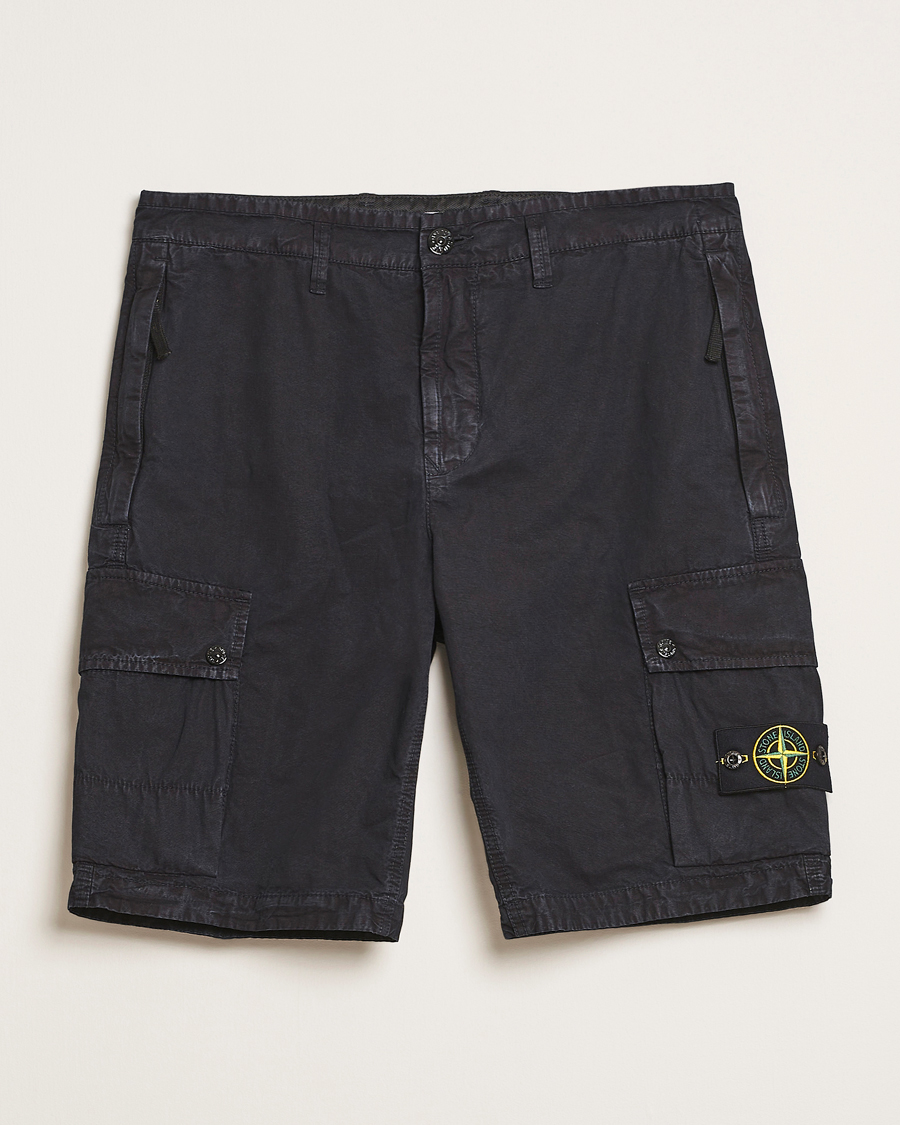 Hombres | Pantalones cortos | Stone Island | Brushed Cotton Canvas Cargo Shorts Navy Blue