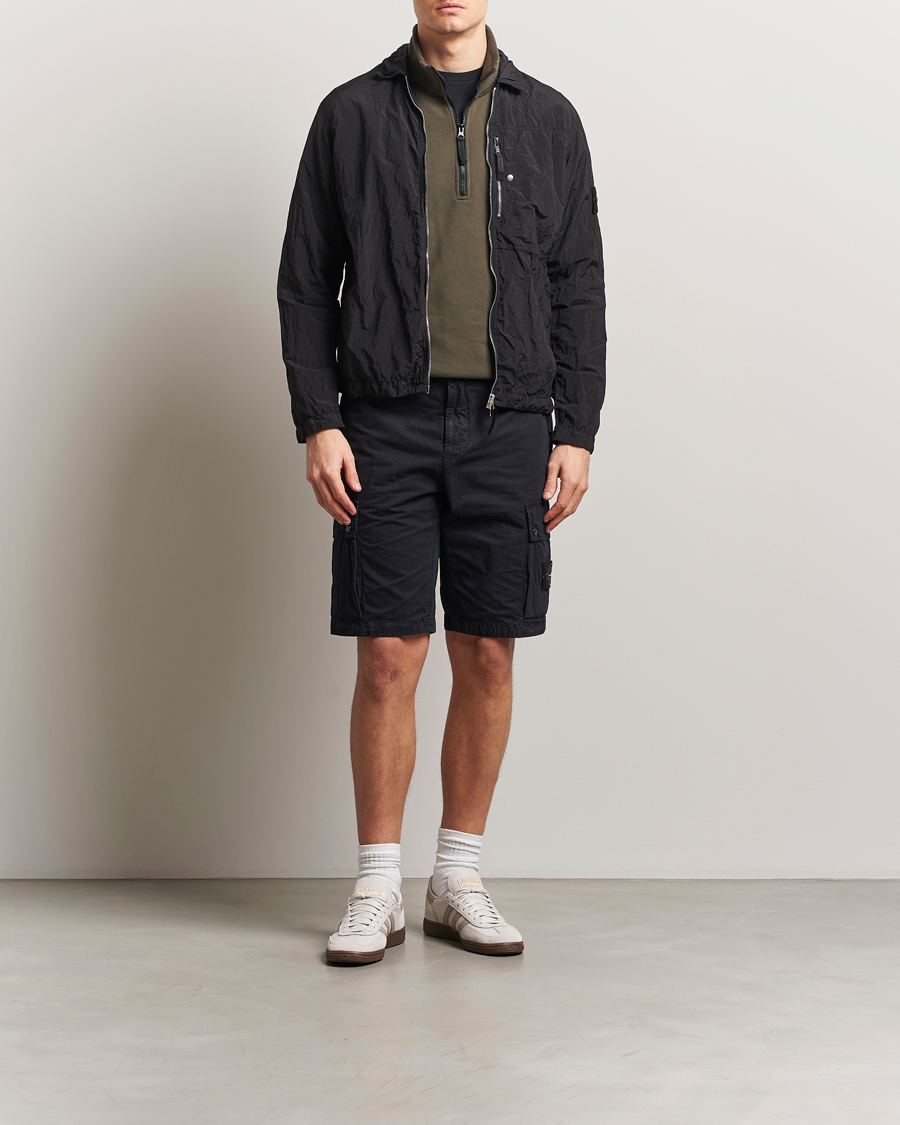 Hombres | Pantalones cortos | Stone Island | Brushed Cotton Canvas Cargo Shorts Navy Blue
