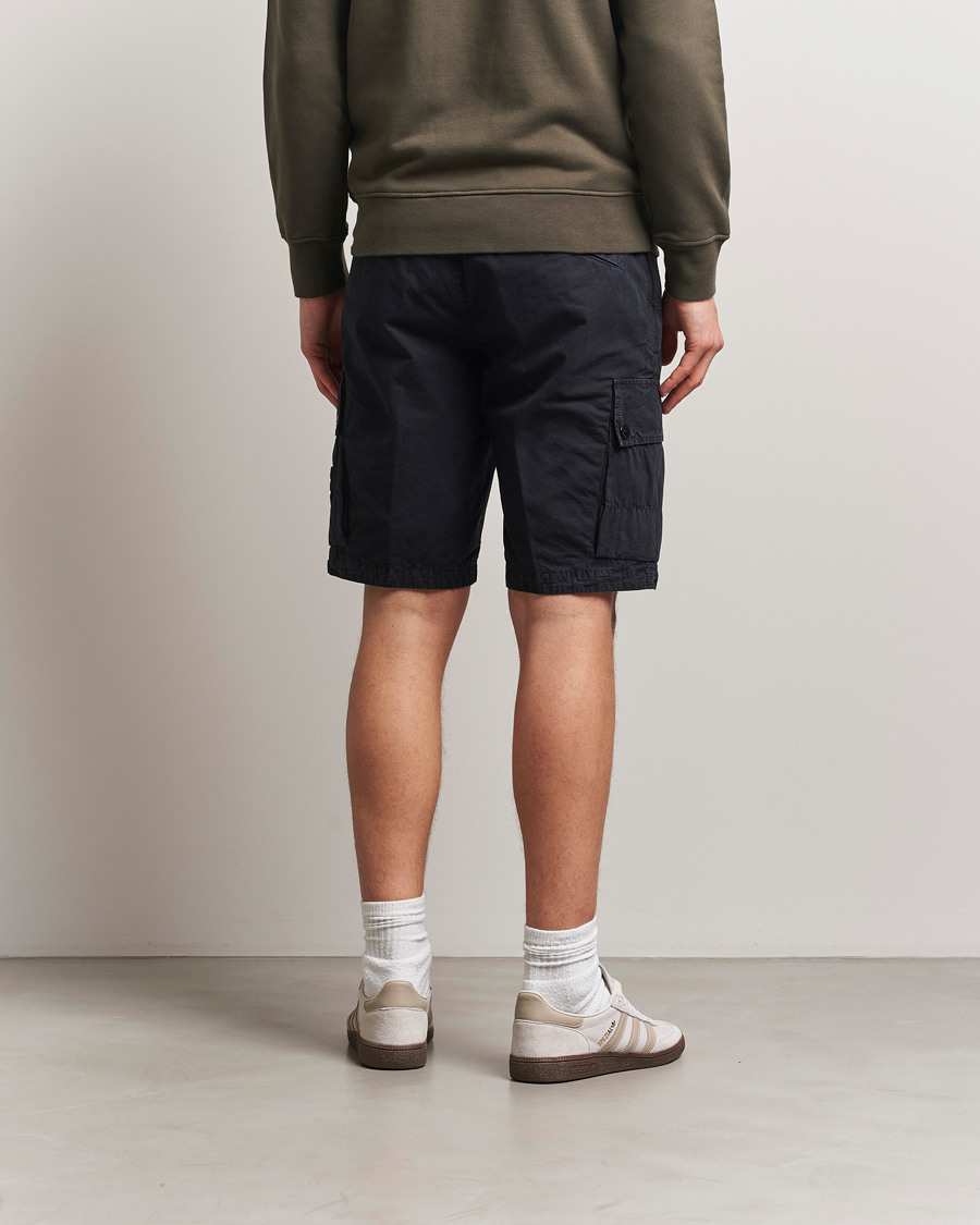 Hombres | Pantalones cortos | Stone Island | Brushed Cotton Canvas Cargo Shorts Navy Blue