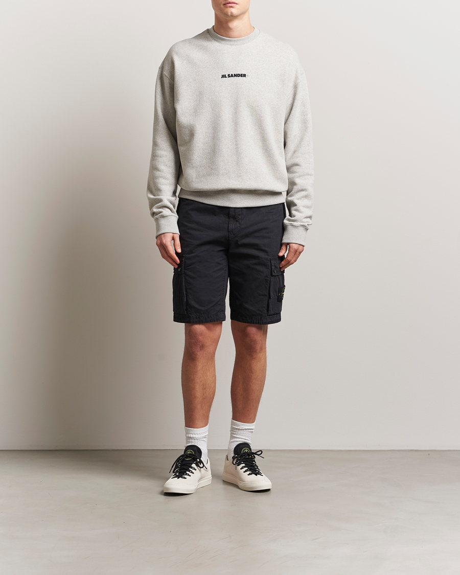 Hombres | Pantalones cortos | Stone Island | Brushed Cotton Canvas Cargo Shorts Black