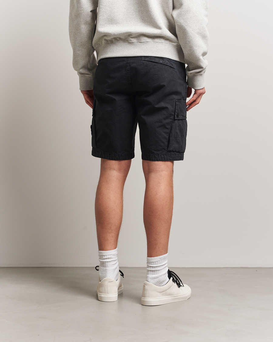 Hombres | Pantalones cortos | Stone Island | Brushed Cotton Canvas Cargo Shorts Black