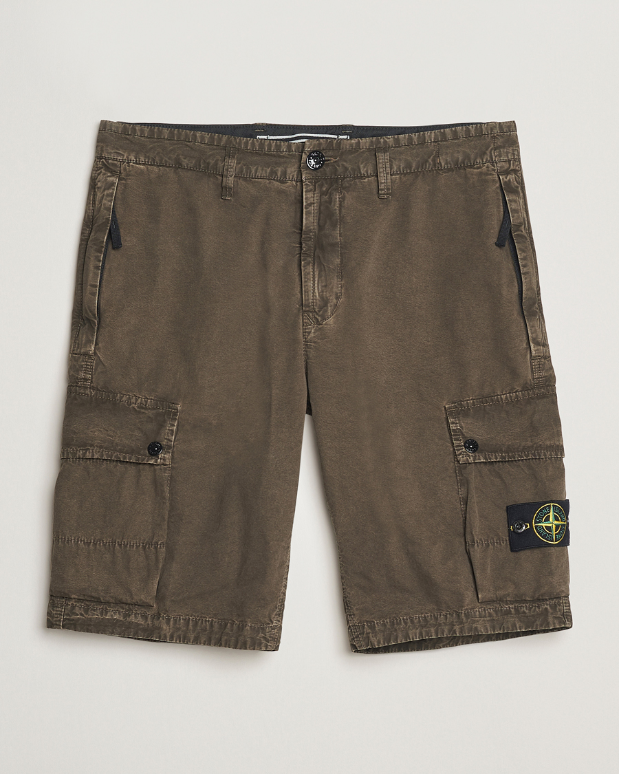 Hombres | Pantalones cortos | Stone Island | Brushed Cotton Canvas Cargo Shorts Military Green
