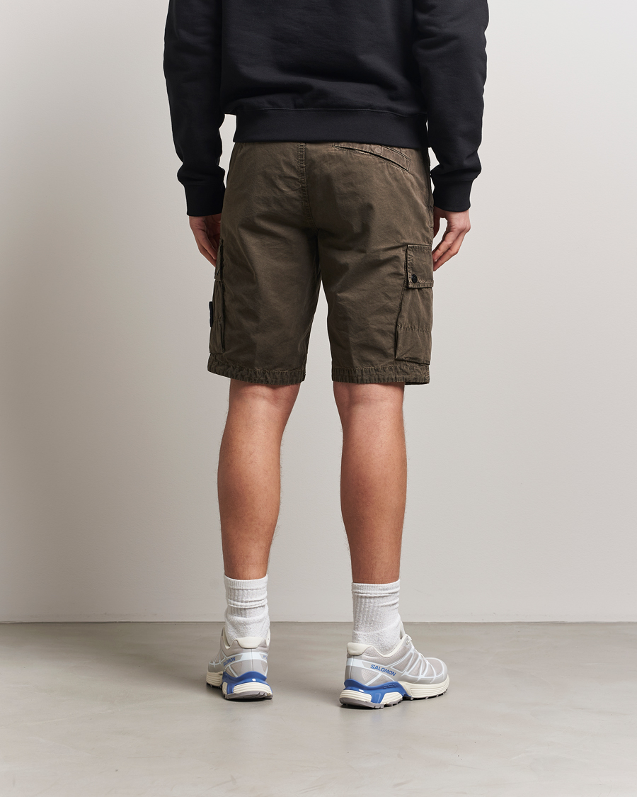 Hombres | Pantalones cortos | Stone Island | Brushed Cotton Canvas Cargo Shorts Military Green