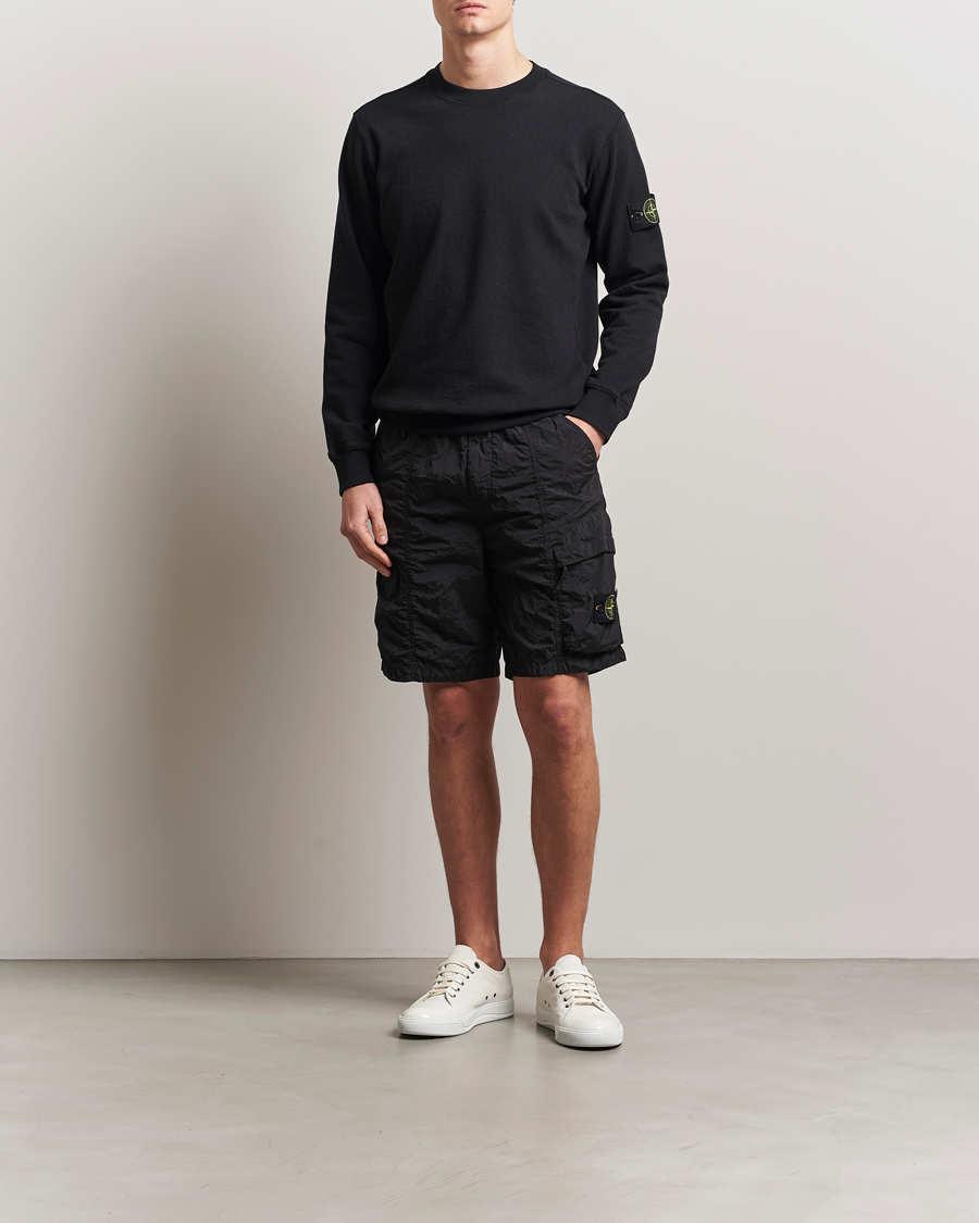 Hombres | Pantalones cortos | Stone Island | Nylon Metal Drawstring Cargo Shorts Black