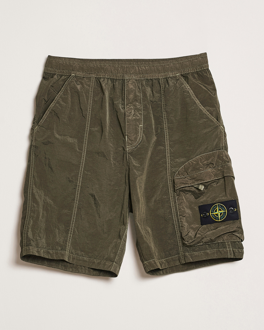 Hombres | Pantalones cortos | Stone Island | Nylon Metal Drawstring Cargo Shorts Military Green