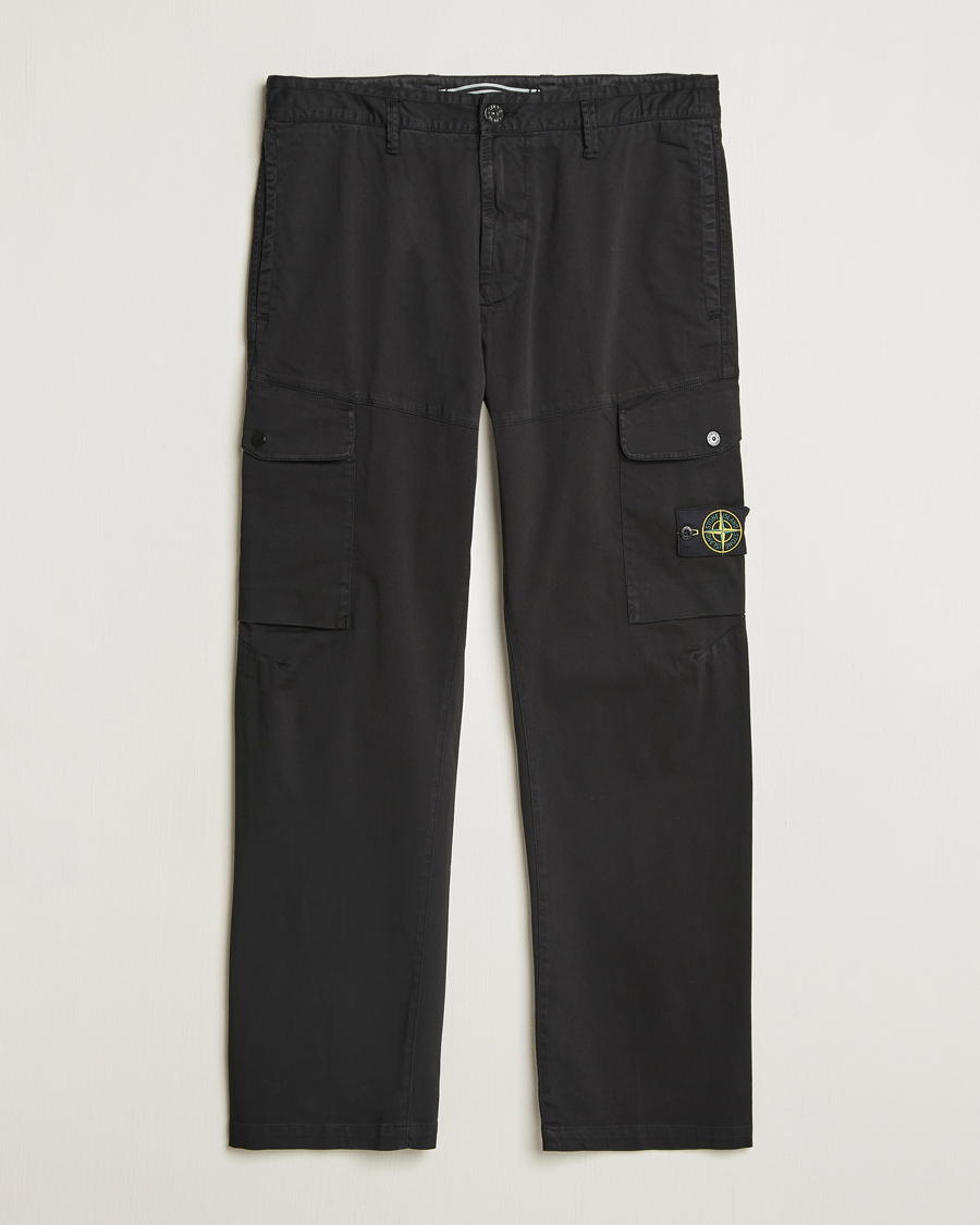 Hombres | Pantalones | Stone Island | Regular Fit Cotton Stretch Cargo Pants Black
