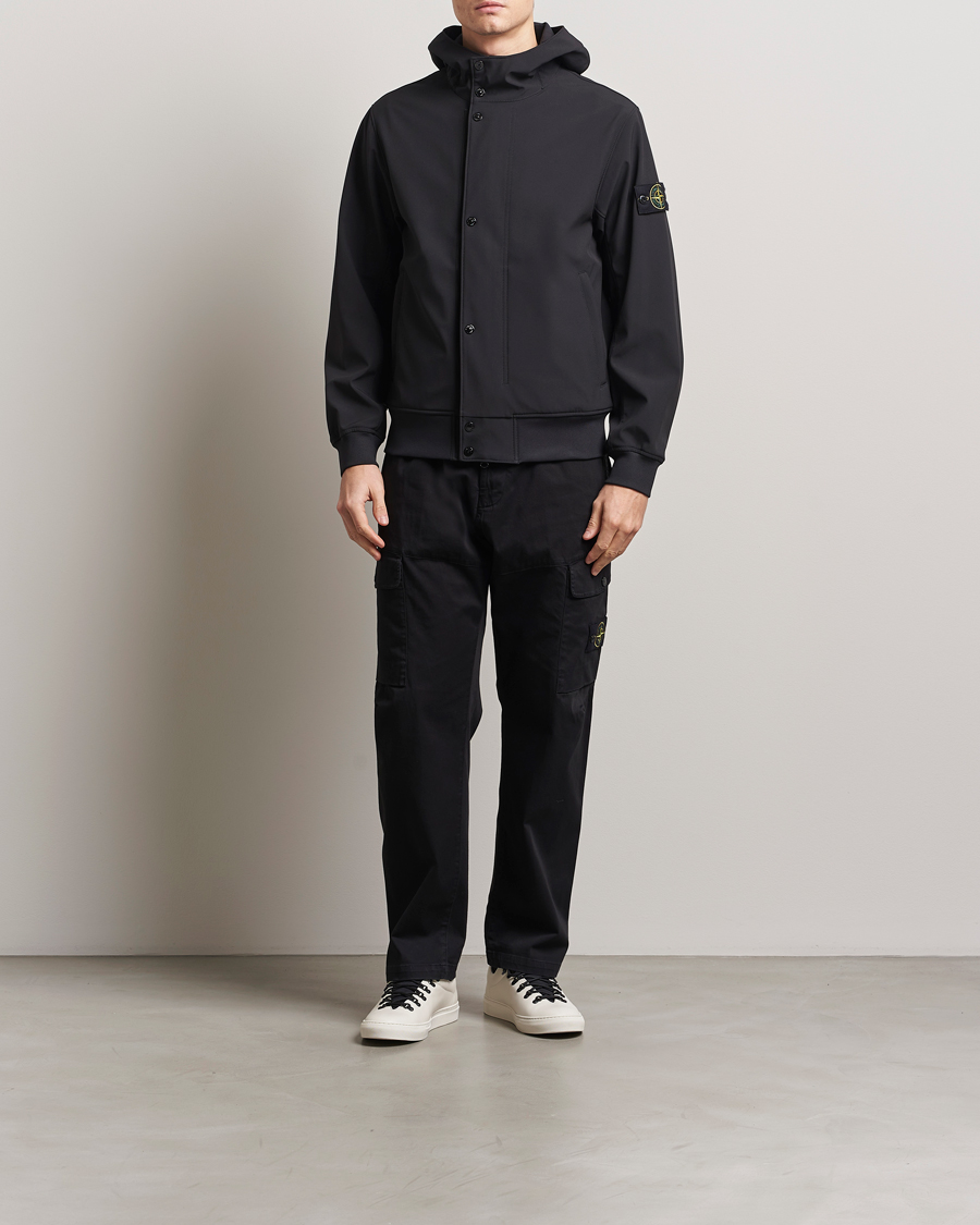 Hombres | Pantalones | Stone Island | Regular Fit Cotton Stretch Cargo Pants Black