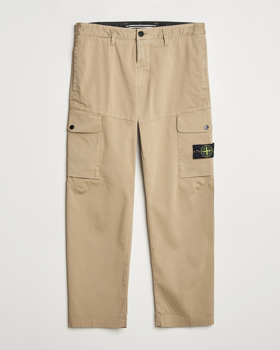Hombres | Pantalones | Stone Island | Regular Fit Cotton Stretch Cargo Pants Biscuit