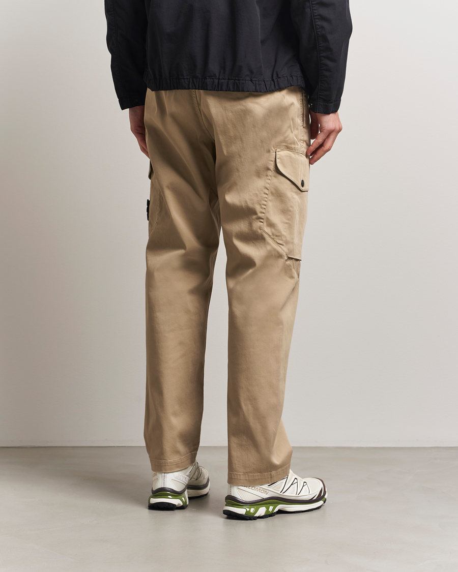 Hombres | Pantalones | Stone Island | Regular Fit Cotton Stretch Cargo Pants Biscuit