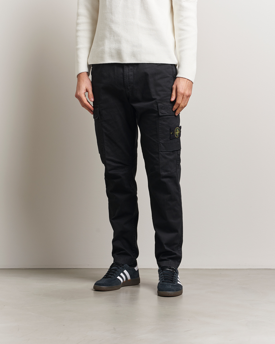 Hombres | Pantalones | Stone Island | Stretch Twill Cargo Pants Black