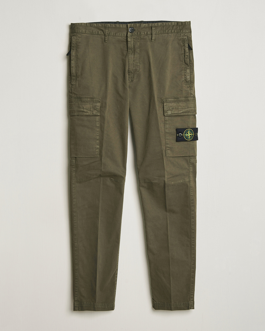 Hombres | Pantalones | Stone Island | Stretch Twill Cargo Pants Military Green