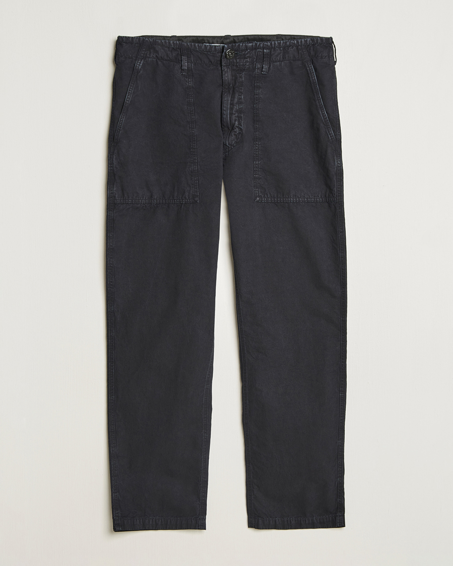 Hombres | Pantalones | Stone Island | Brushed Cotton Canvas Fatigue Pants Navy Blue