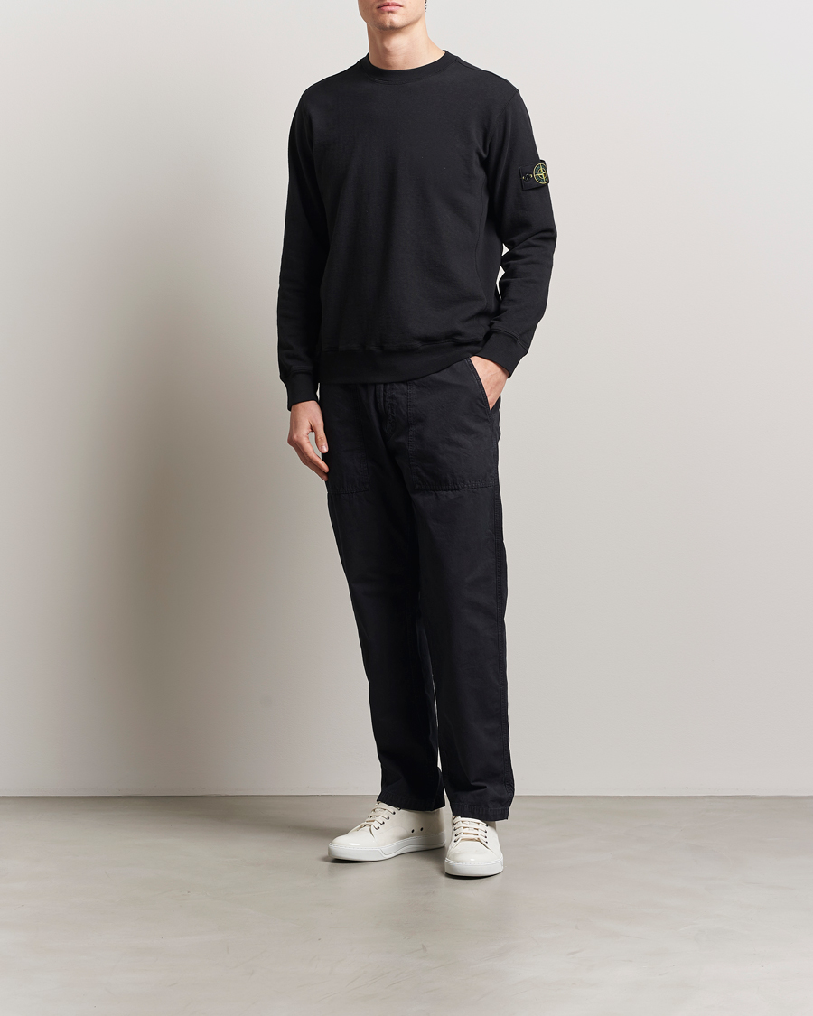 Hombres | Pantalones | Stone Island | Brushed Cotton Canvas Fatigue Pants Navy Blue