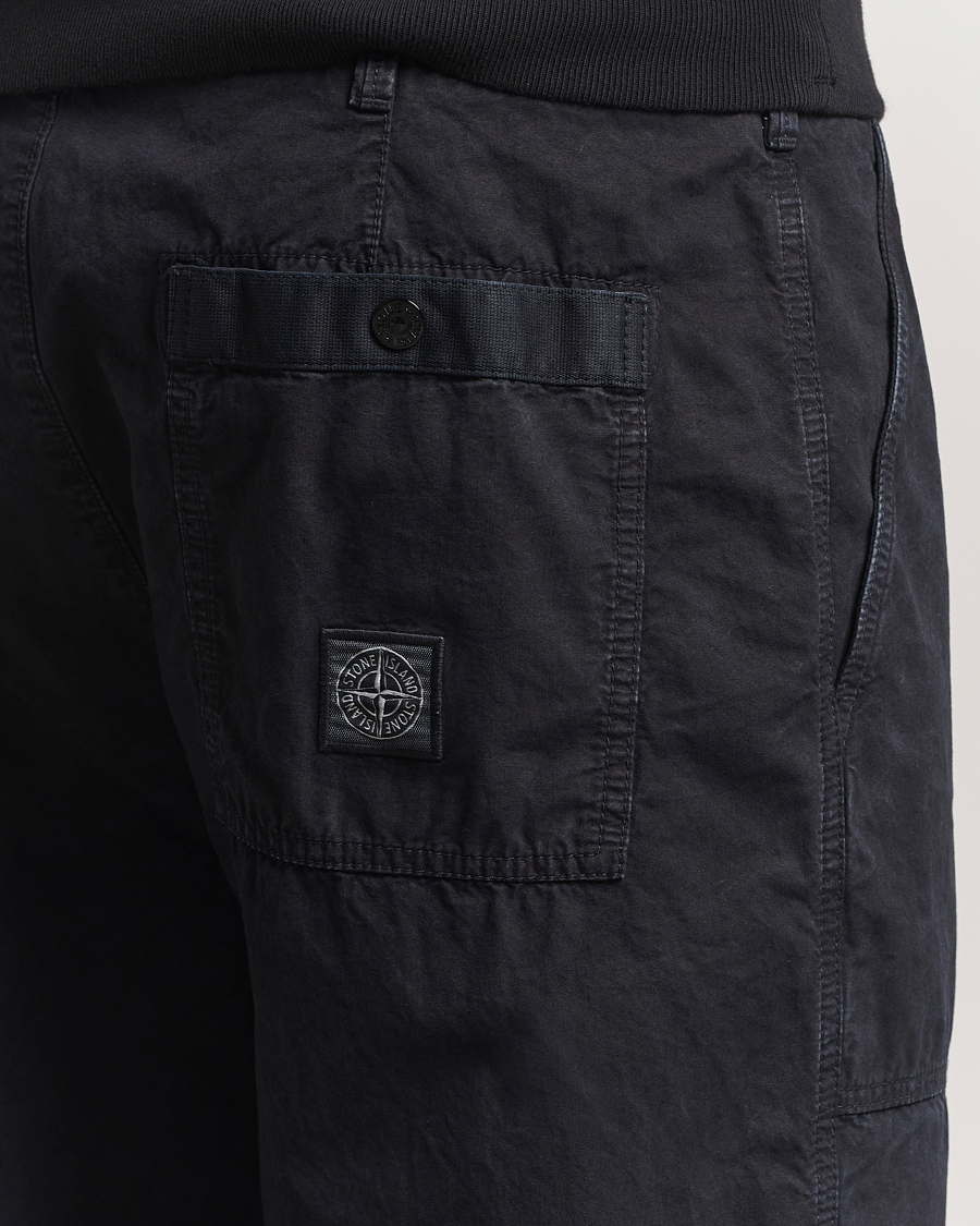 Hombres | Pantalones | Stone Island | Brushed Cotton Canvas Fatigue Pants Navy Blue