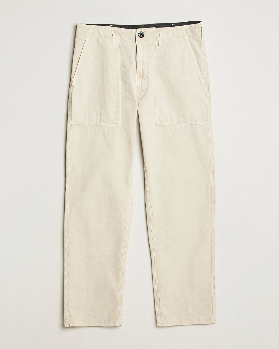 Hombres | Pantalones | Stone Island | Brushed Cotton Canvas Fatigue Pants Sand