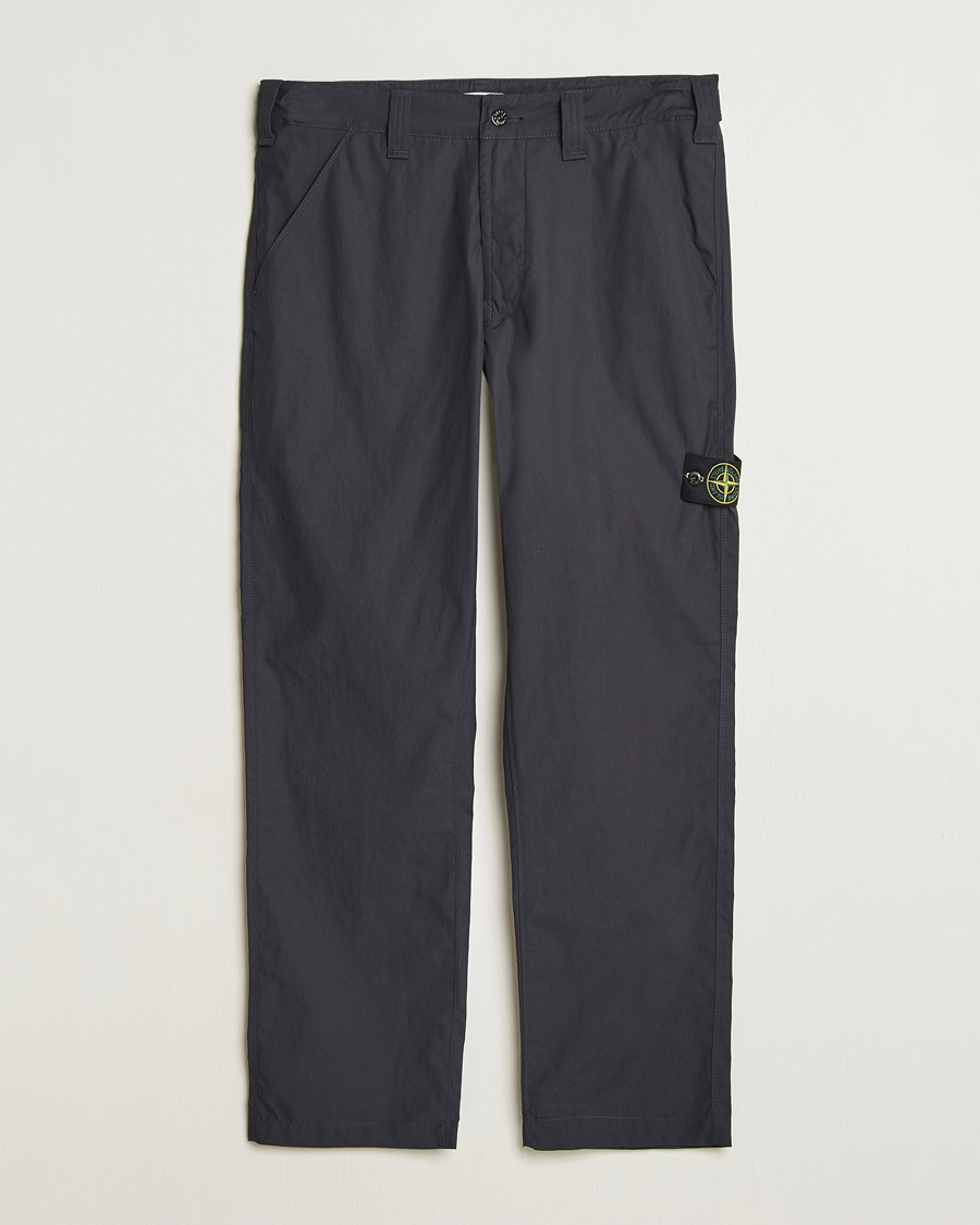 Hombres | Pantalones | Stone Island | Supima Cotton Canvas Pants Navy Blue