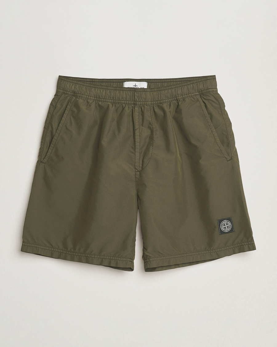 Hombres | Bañadores | Stone Island | Brushed Nylon Swimshorts Military Green
