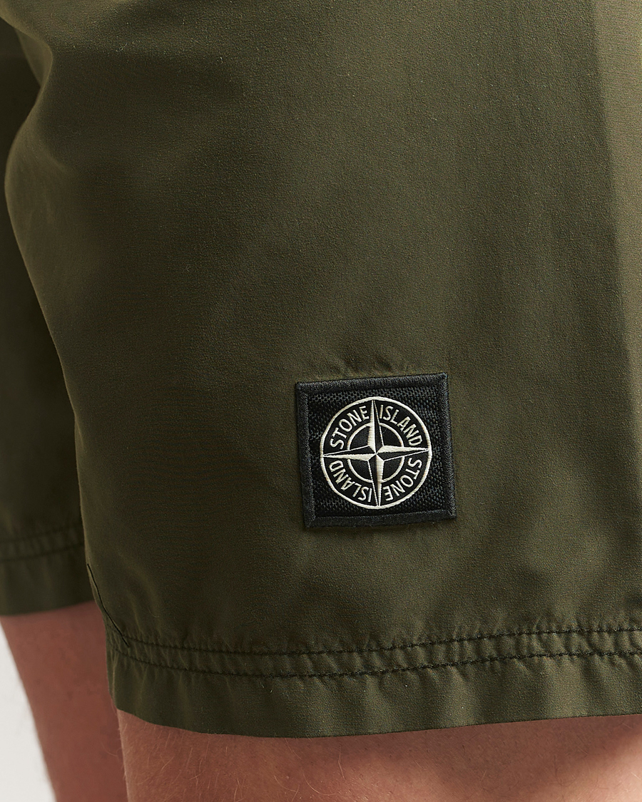 Hombres | Bañadores | Stone Island | Brushed Nylon Swimshorts Military Green
