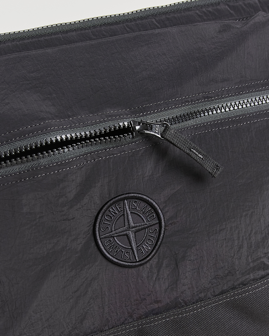 Hombres | Stone Island Nylon Metal Pouch Portfolio Black | Stone Island | Nylon Metal Pouch Portfolio Black