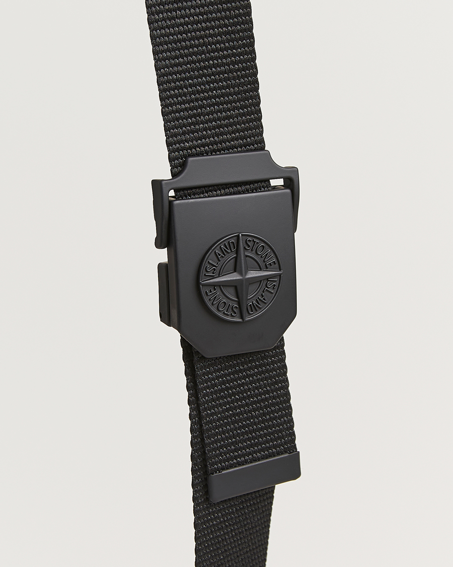 Hombres | Stone Island Textile Belt Black | Stone Island | Textile Belt Black