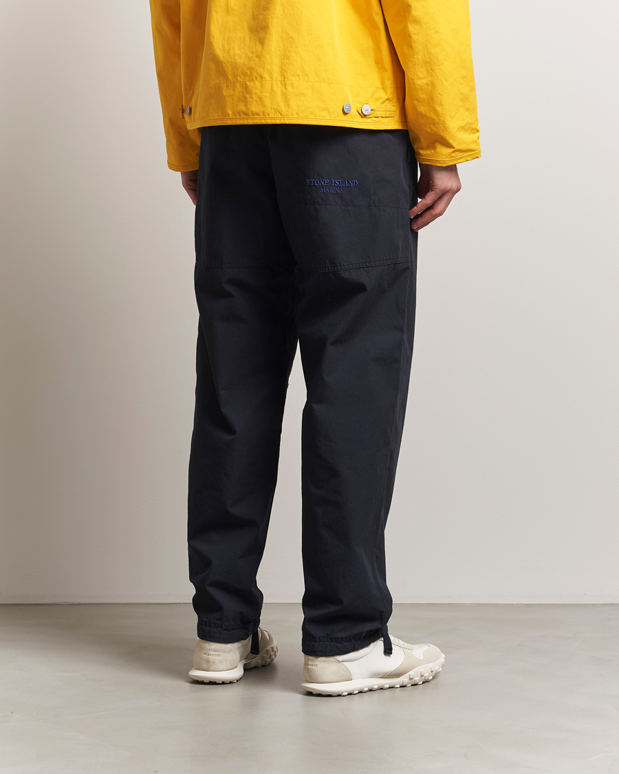 Hombres | Pantalones | Stone Island | Marina Organic Cotton Tela Pants Navy Blue