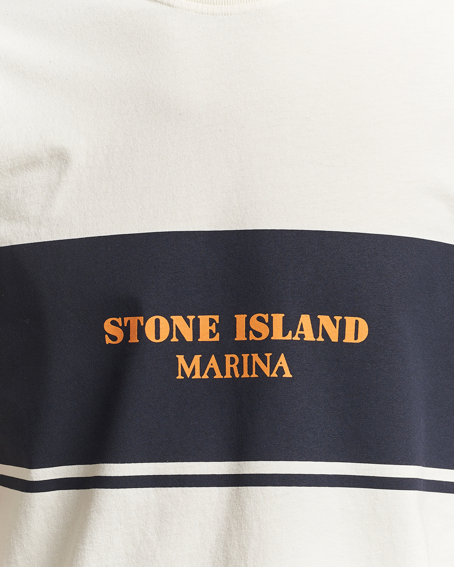 Stone Island Marina Organic Cotton T-Shirt Ivory en CareOfCarl.es