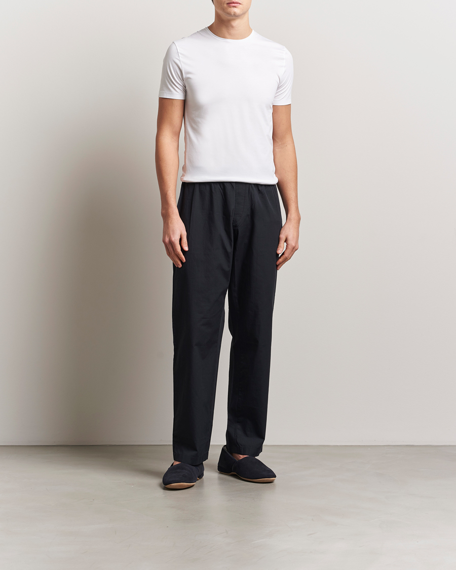 Hombres | Camisetas | Derek Rose | Pima Cotton Crew Neck T-Shirt White