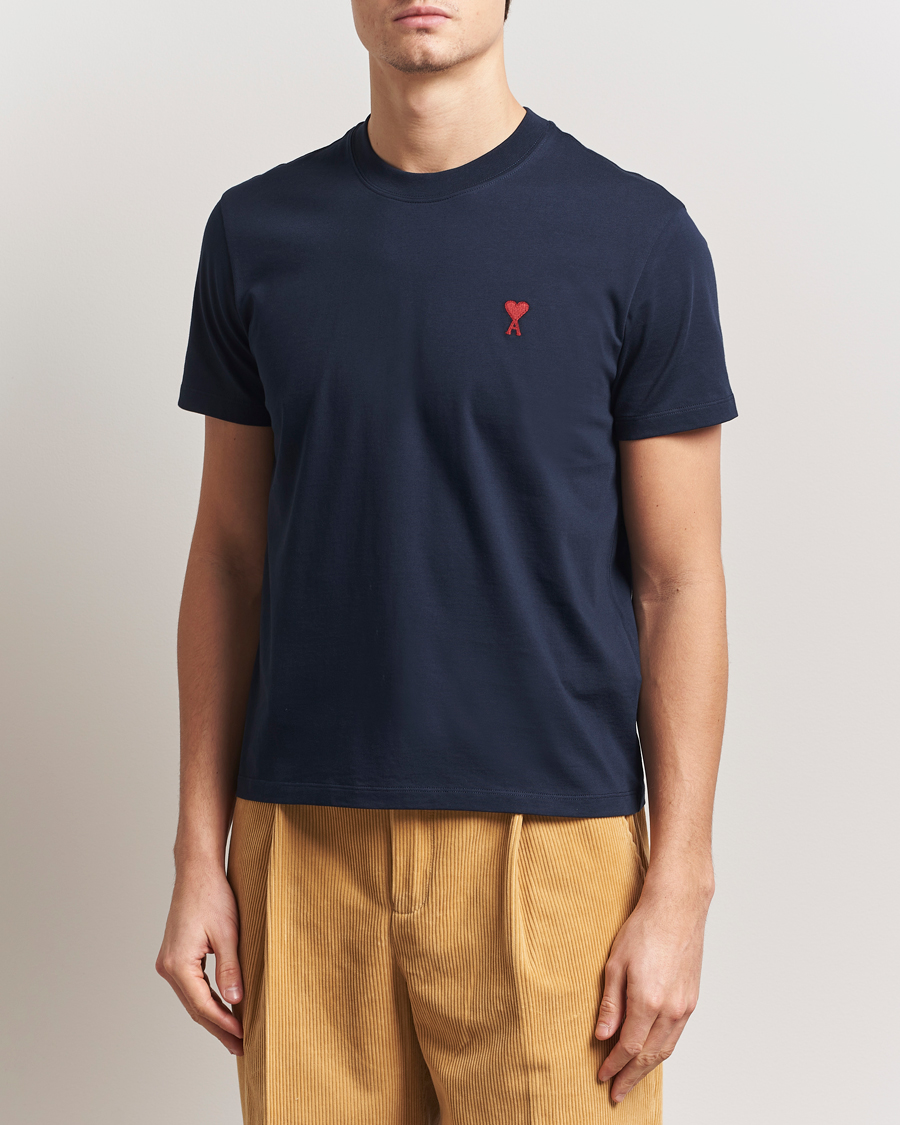 Hombres | Camisetas | AMI | Heart Logo T-Shirt Navy
