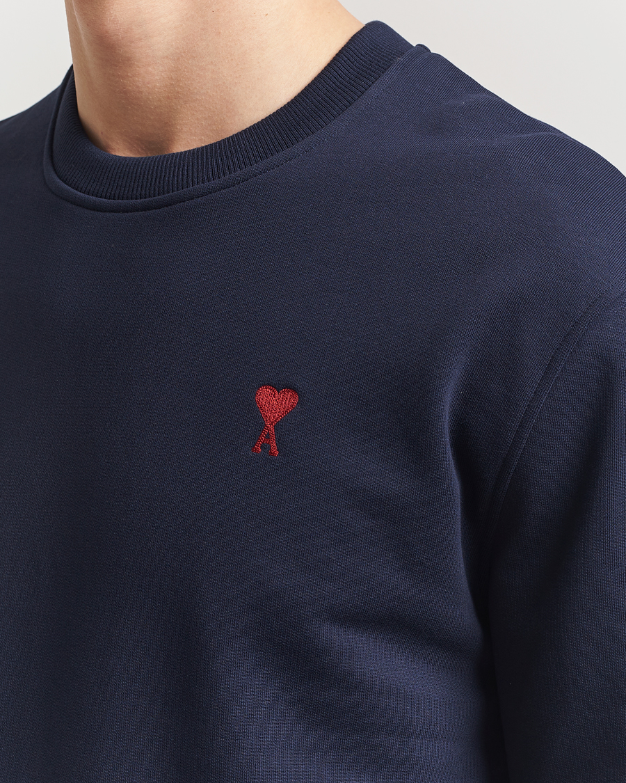 Hombres | Jerséis y prendas de punto | AMI | Heart Logo Sweatshirt Night Blue