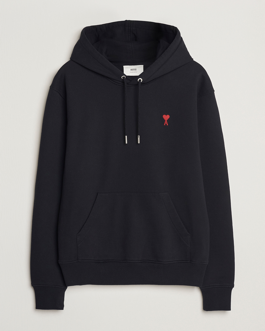 Hombres | Jerséis y prendas de punto | AMI | Heart Logo Hoodie Black