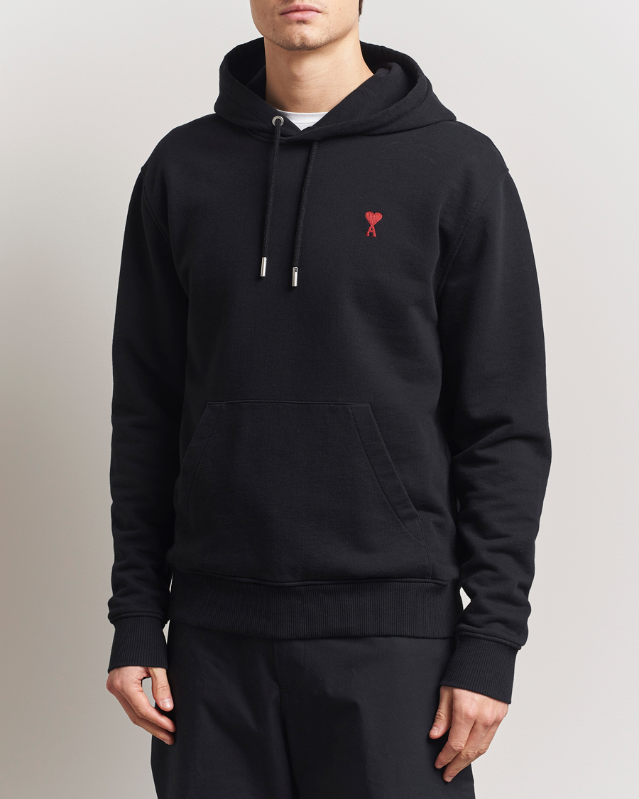 Hombres | Jerséis y prendas de punto | AMI | Heart Logo Hoodie Black