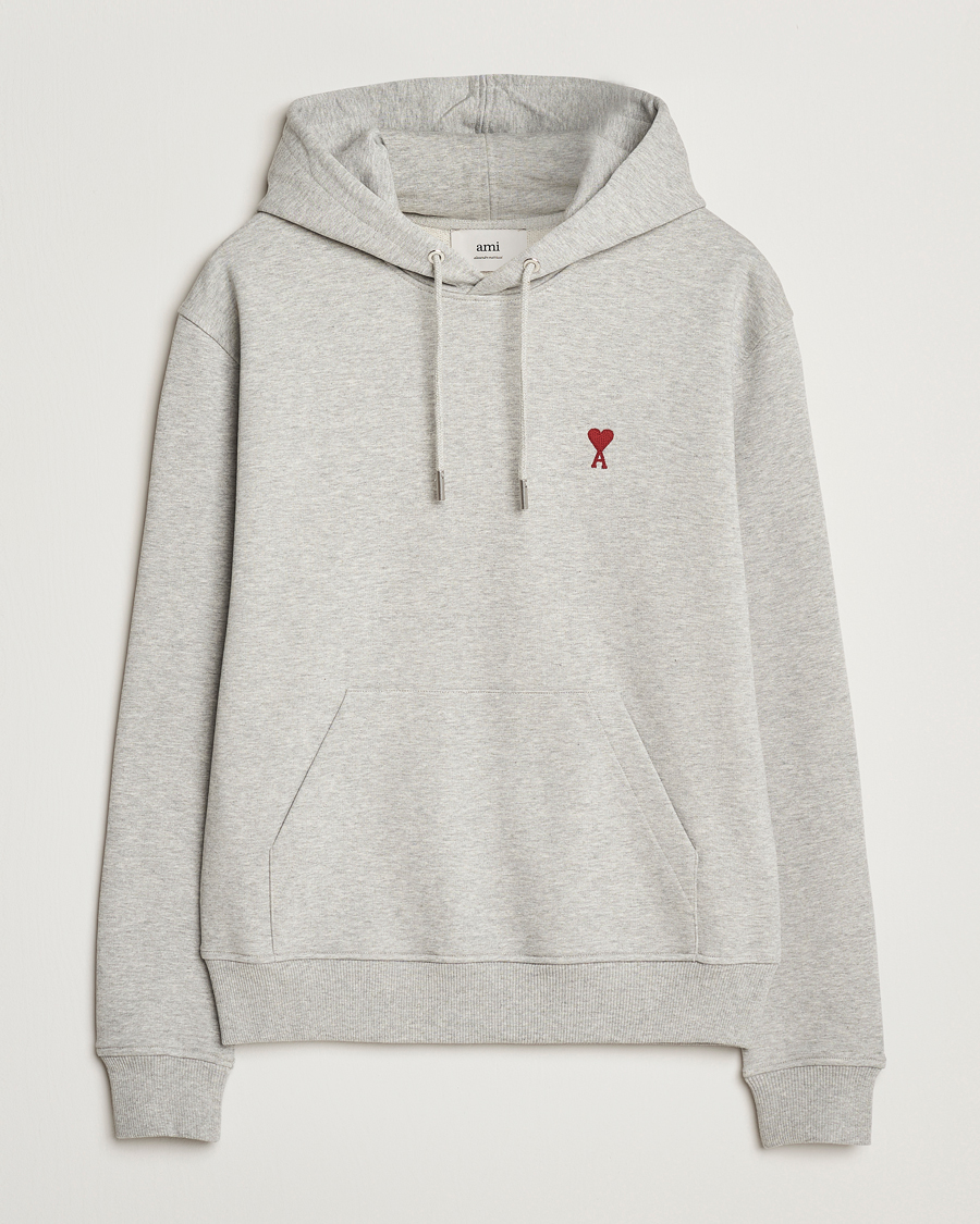Hombres | Jerséis y prendas de punto | AMI | Heart Logo Hoodie Heather Ash Grey