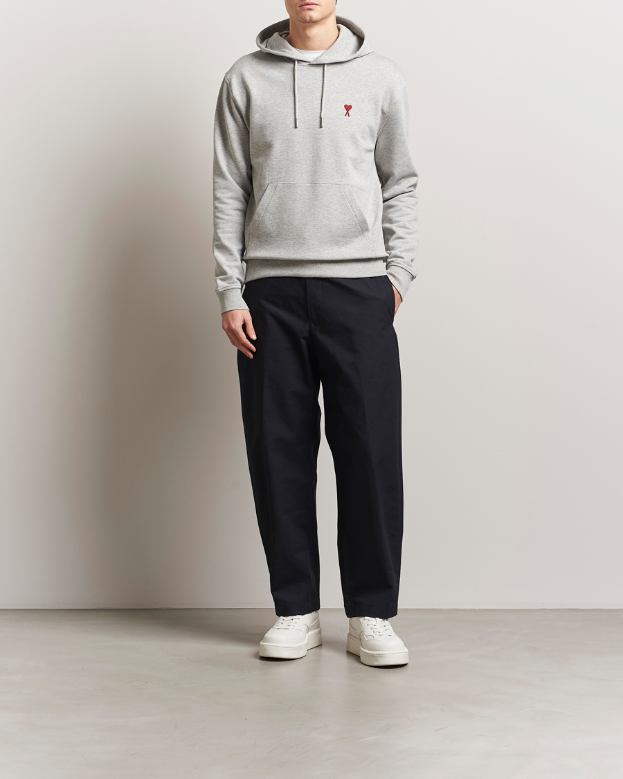 Hombres | Jerséis y prendas de punto | AMI | Heart Logo Hoodie Heather Ash Grey