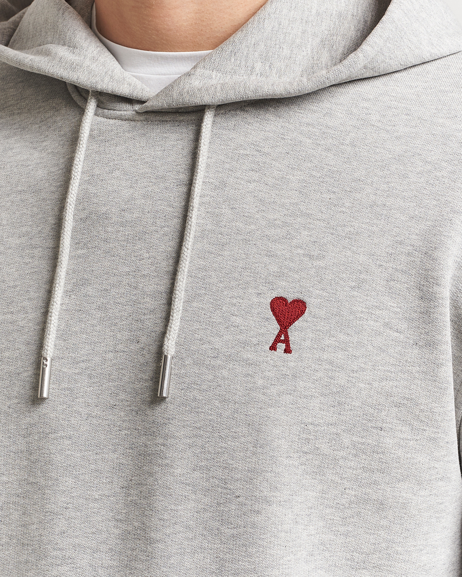 Hombres | Jerséis y prendas de punto | AMI | Heart Logo Hoodie Heather Ash Grey