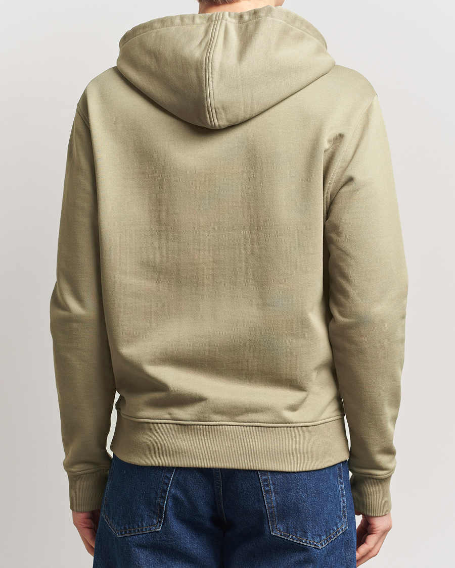 Hombres | Jerséis y prendas de punto | AMI | Off White Heart Logo Full Zip Hoodie Beige