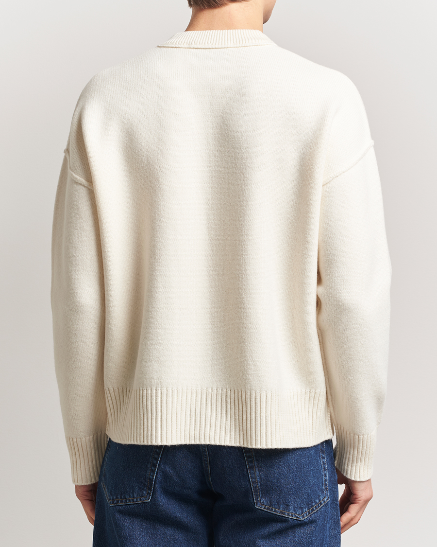 Hombres | Jerséis y prendas de punto | AMI | Big Heart Wool Sweater Off White