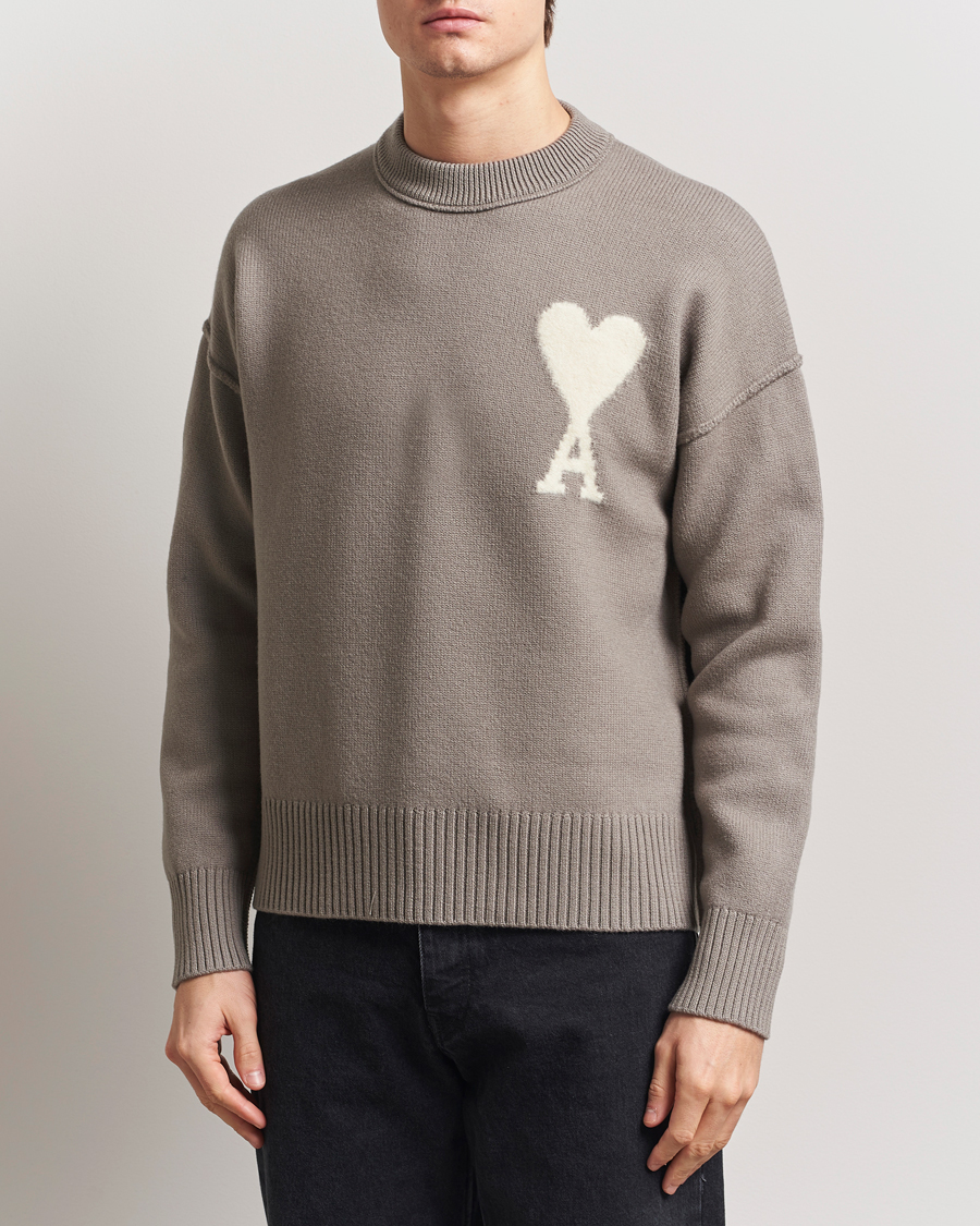 Hombres | Jerséis y prendas de punto | AMI | Big Heart Wool Sweater Ash