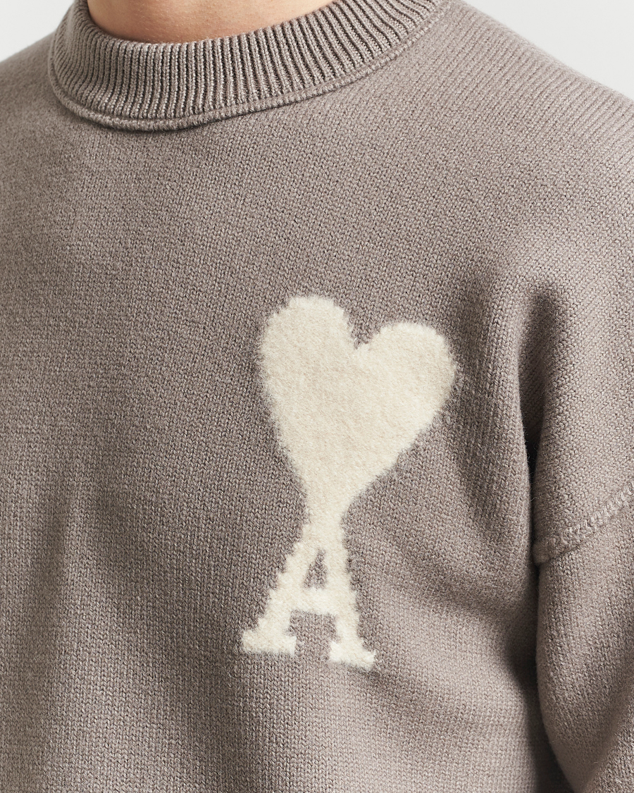 Hombres | Jerséis y prendas de punto | AMI | Big Heart Wool Sweater Ash