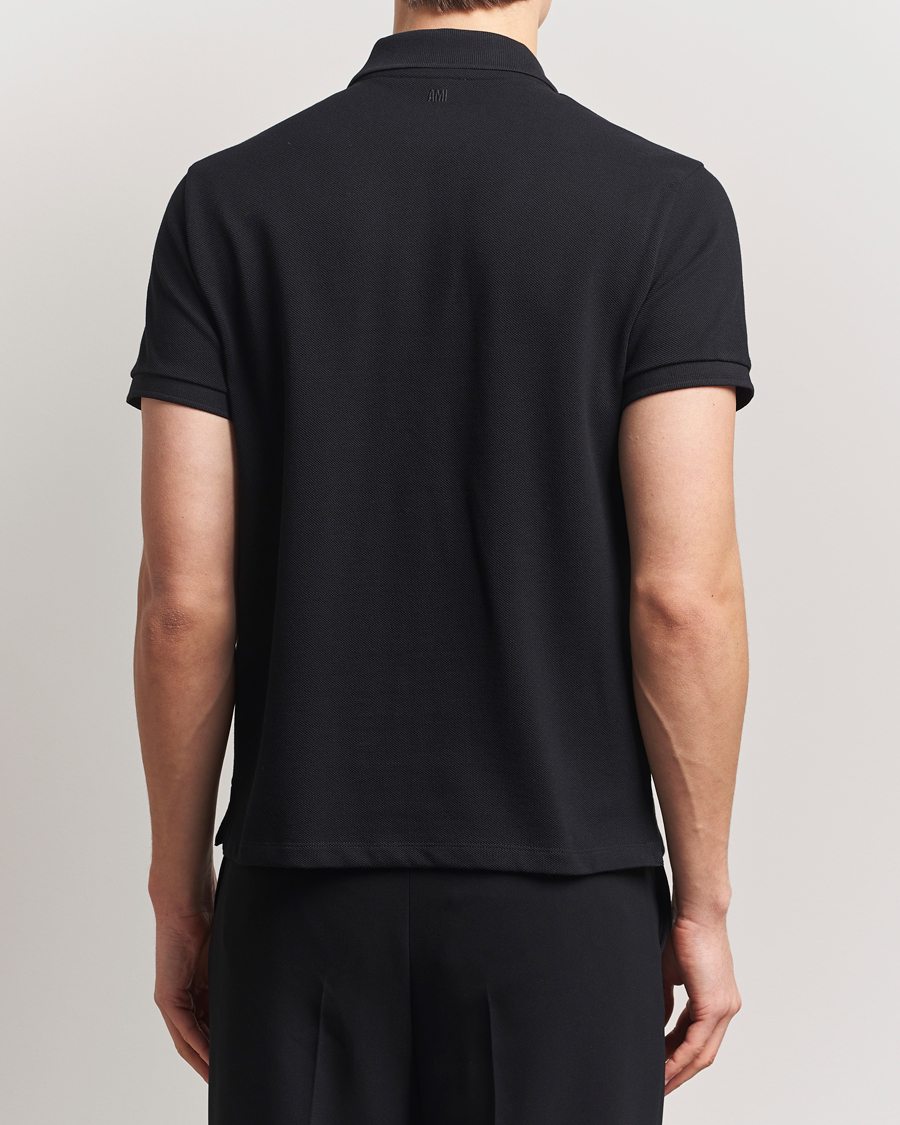 Hombres | Polos | AMI | Heart Logo Polo Black