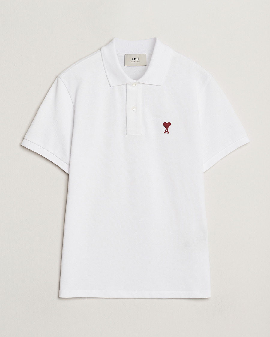 Hombres | Polos | AMI | Heart Logo Polo White