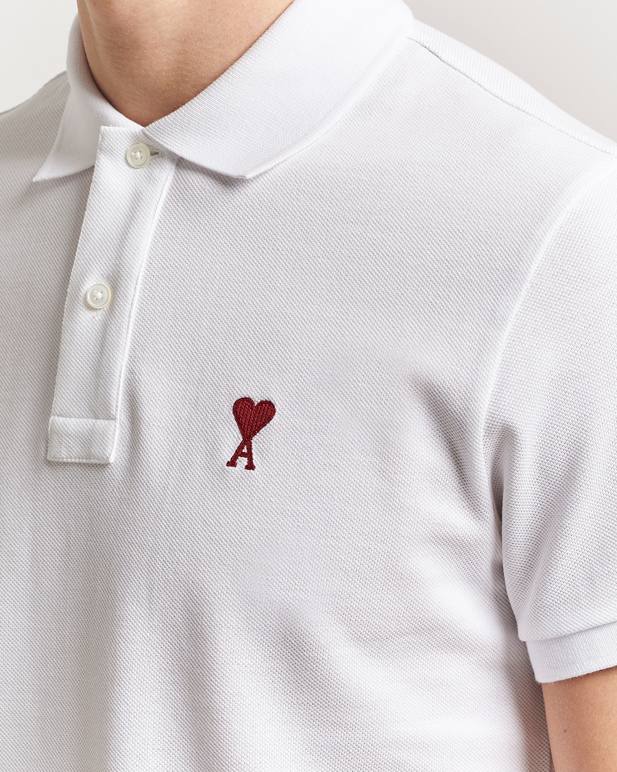 Hombres | Polos | AMI | Heart Logo Polo White